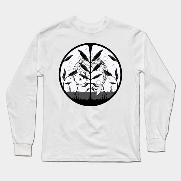 Aquarium BW Long Sleeve T-Shirt by freshinkstain